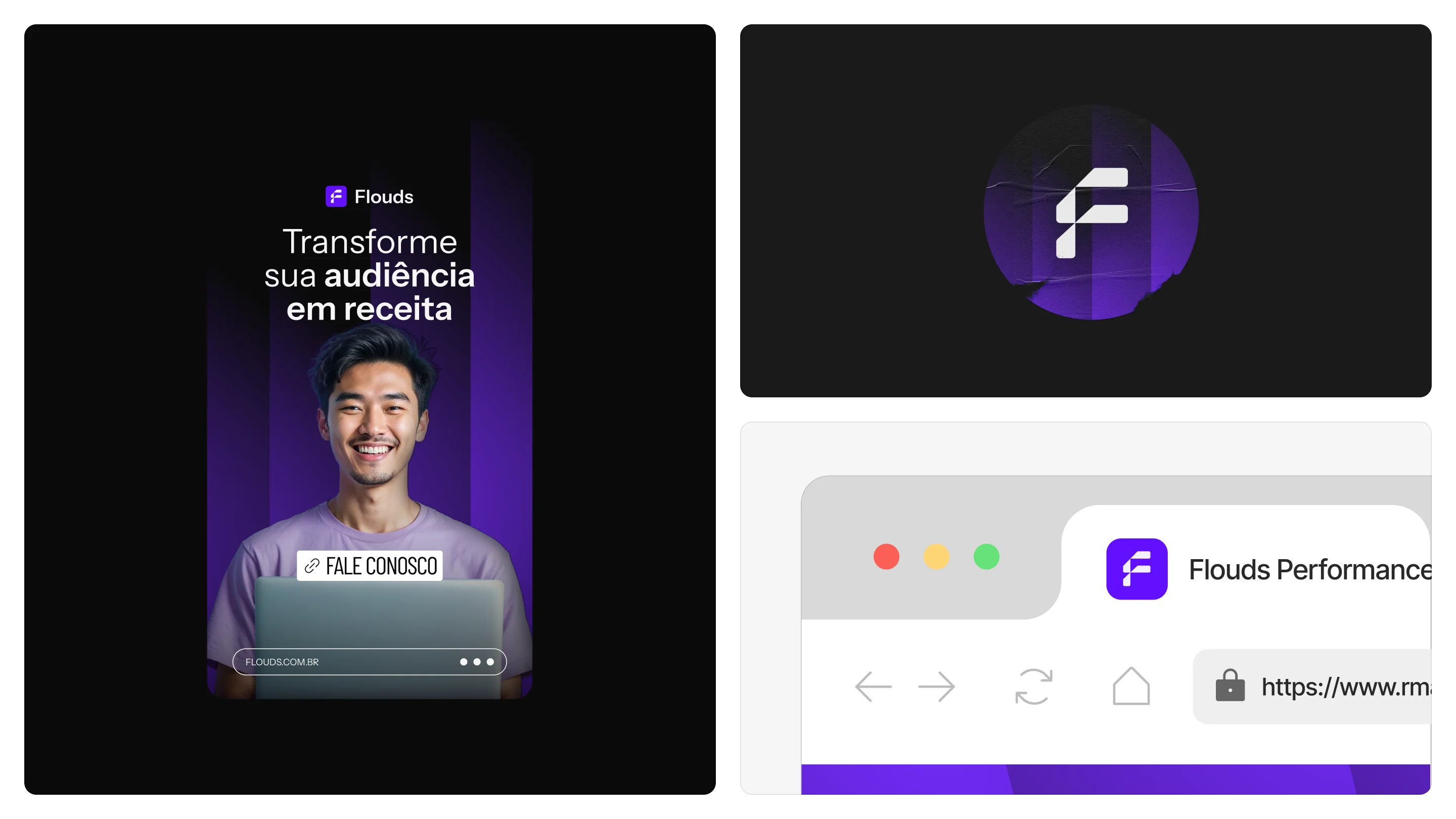 Flouds Performance Digital: Criando uma identidade visual marcante para uma agência de performance guiada por dados, imagem 2
