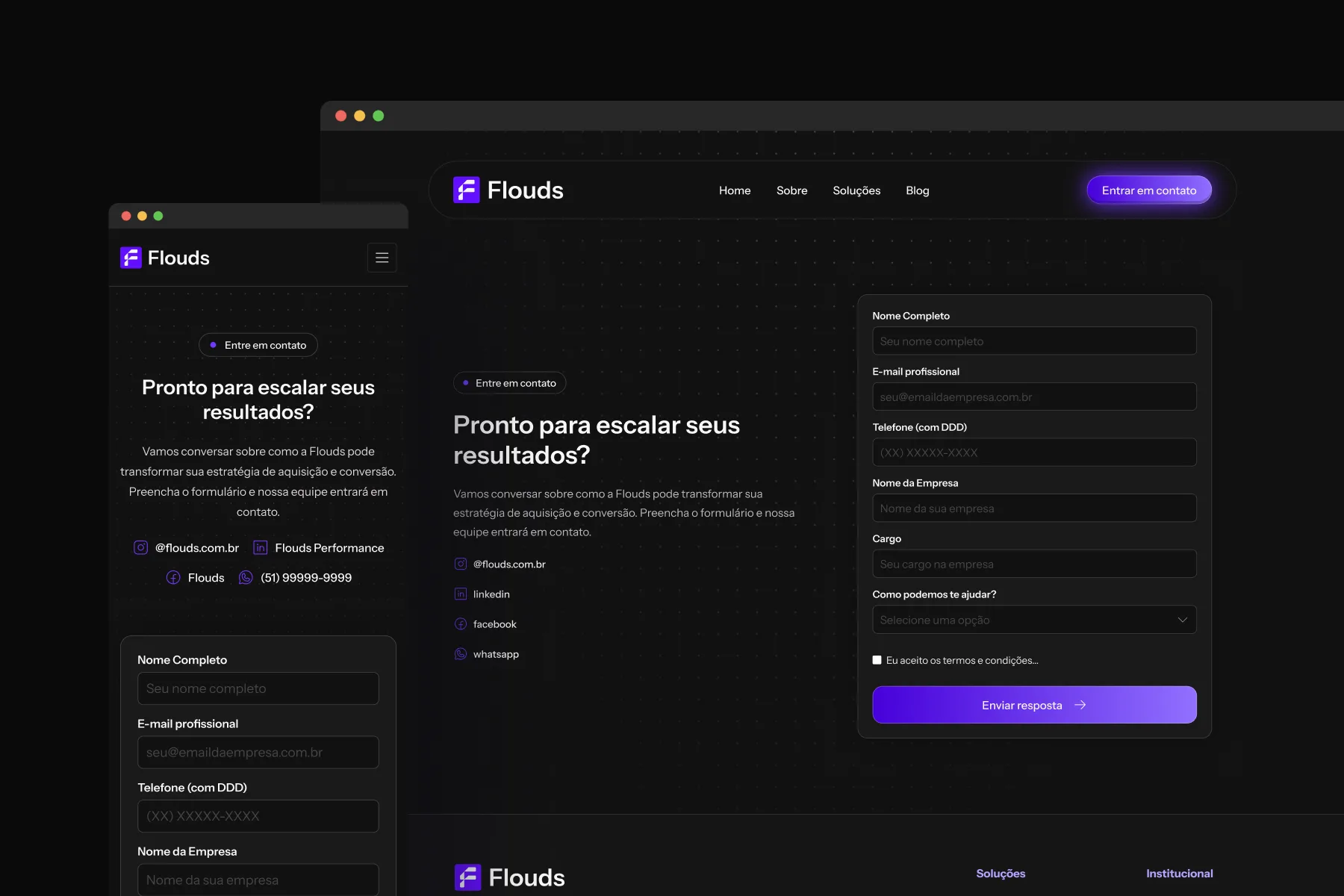 Flouds Performance Digital: Um website moderno, estratégico e focado em conversão, imagem 1